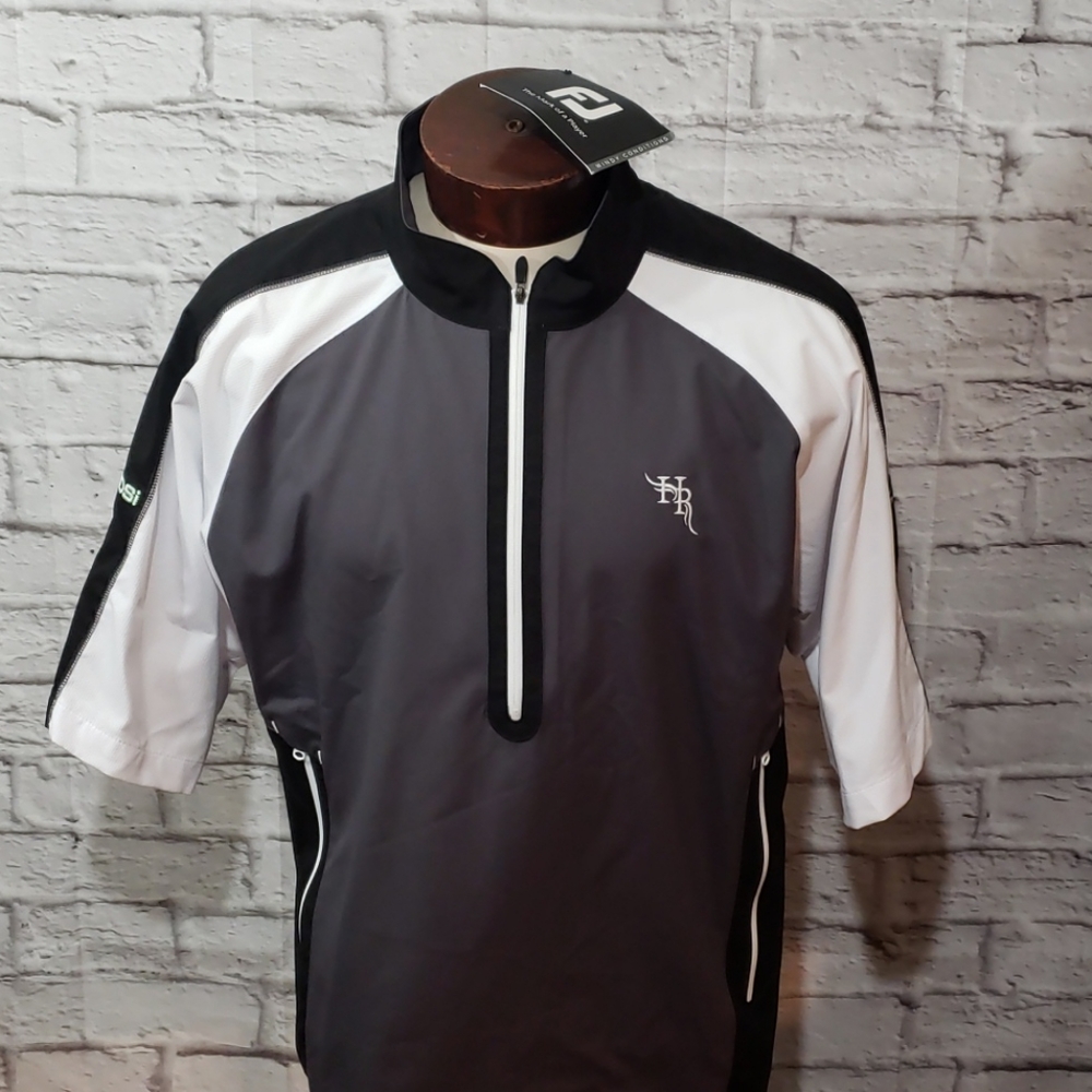 Footjoy Mens Medium Half Zip Half Sleeve Windjacke